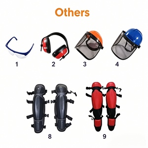 Kit de Seguridad <span class=keywords><strong>para</strong></span> <span class=keywords><strong>Desbrozadora</strong></span> OLYIN con Casco Protector Facial, Orejeras, Gafas de Seguridad y Protectores de Piernas <span class=keywords><strong>para</strong></span> Cortar Césped y Trabajos Forestales - Product Image 1