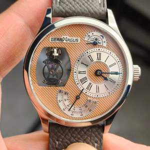 Reloj de pulsera con movimiento mecánico automático de tourbillon vertical de un solo eje y diseño original único de la marca del fabricante. - Product Image 1