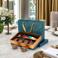 Coffret cadeau personnalisé en vrac avec motif créatif, 12 chocolats avec couvercle pour anniversaire, coffret cadeau réutilisable avec poignée