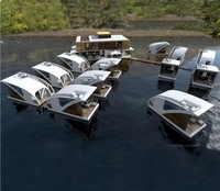Bateau flottant de Style Yacht, conteneur préfabriqué, hôtel, maison flottante, maison, minuscule, maison Mobile, maison modulaire