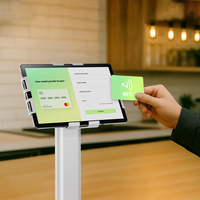 Tableta Android de 11 Pulgadas con 16 GB de Memoria, NFC, Pago por Contacto, SoftPOS, Kiosco de Cobro, Base de Carga, Soporte de Escritorio y Suelo, Diseño Antirrobo, PC