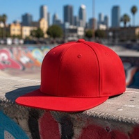 Casquette Snapback Vintage à Visière Plate 6 Panneaux Respirante en Polyester Coton Chapeau de Baseball Logo Personnalisé Décontracté Sports de Plein Air