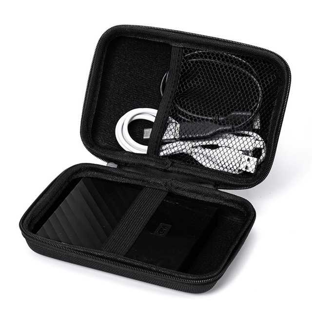 Custom Logo 2.5 Inch HDD Case EVA Hard Shell External Hard Drive Storage Bag for Power Bank Cable Charger Earphone Organizer