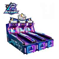 Nouvelle machine de jeu d'arcade électronique de bowling à 3 joueurs, à monnayeur, simulateur intérieur avec système de rédemption pour centre commercial et parc d'attractions