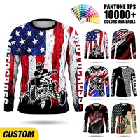 T-shirt à manches longues pour homme, personnalisé OEM ODM, sublimation, course ATV, col rond, impression intégrale, pour streetwear