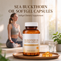Huile d'argousier en gélules, complément riche en nutriments, soutient le bien-être quotidien du corps