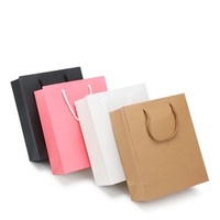 Sac en papier prix d'usine avec poignée Sac en papier floral Sacs en papier avec poignée en ruban