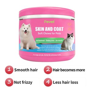 Compléments Nutritionnels à Croquer <span class=keywords><strong>pour</strong></span> Animaux : Soin Anti-Chute <span class=keywords><strong>de</strong></span> <span class=keywords><strong>Poil</strong></span>, Beauté et Santé <span class=keywords><strong>de</strong></span> la Peau et du Pelage – Friandises Tendres <span class=keywords><strong>pour</strong></span> Animaux - Product Image 3