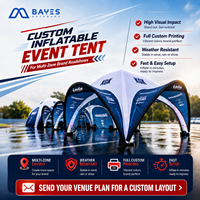 Carpa Inflable para Eventos, Gazebo con Logotipo Personalizado, Carpa Promocional Portátil Hermética, para Ferias Comerciales, Deportes, Oxford 400D