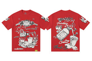 2026 estate stilista stampato Logo 100% cotone pesante t-shirt top Oversize per gli uomini t-shirt Unisex <span class=keywords><strong>inferno</strong></span> di alta qualità - Product Image 6