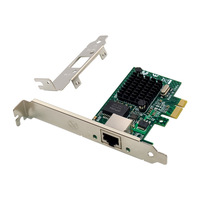 Carte LAN serveur interne PCI-E X1 BCM5721 à port unique/RJ45 Gigabit avec câble en cuivre pour ordinateurs de bureau – En stock