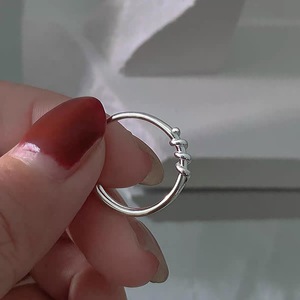 Geometric Knotted <b>Open</b> <b>Ring</b> S925 Sterling Silver Women's Minimalist Design Gift Jewelry - Product Image 2
