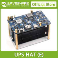 Placa de Desarrollo Waveshare UPS HAT (E) para Raspberry Pi, Compatible con 4 Baterías de Litio 21700 (NO Incluidas), Bidireccional y Rápida
