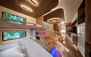 Remolque de caravana de techo sólido de 10m con <span class=keywords><strong>dos</strong></span> habitaciones, Marco anticorrosión de alta resistencia, autocaravanas - Product Image 5