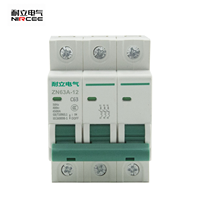 Disjoncteur miniature ZN63A-12 NIRCEE 63A 3P Courbe C 400V AC Boîtier isolant Montage sur rail DIN TH35-7.5 pour usage commercial