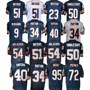 Vintage 34 Walter Payton 51 Dick Butkus 23 Devin Hester 50 Stingletary Retro en kaliteli atmak dikişli amerikan futbolu Jersey - Product Image 1