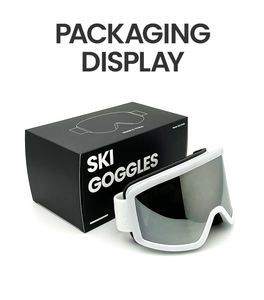 แว่นตาเล่นสกีปรับแต่งได้สำหรับผู้ใหญ่เด็กเลนส์กระจกกันฝ้าพีซีสองชิ้นสีทองสีขาวสโนว์บอร์ดสำหรับผู้ชายผู้หญิง - Product Image 2