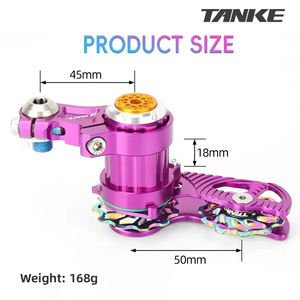 Zincir gergi bisiklet tek hız zincir kılavuzu katlanır bisiklet alüminyum alaşımlı kasnak - Product Image 6