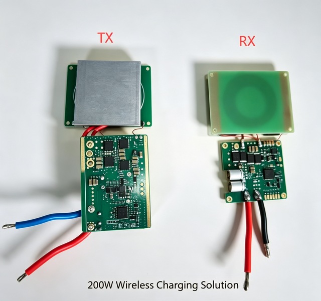 200W High Power Output Wireless Charging Module for Robot Electric Vehicle Transmitter Receiver LK-200W Model OEM Brand PCB