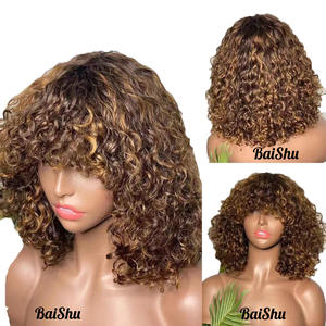 Perruques courtes bouclées africaines bon marché pour femmes avec <span class=keywords><strong>coiffure</strong></span> explosive, style brésilien et vietnamien, moelleuses et douces - Product Image 2