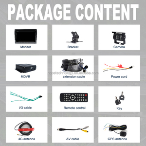 Camera Quan Sát Di Động Bộ Đầy Đủ Thẻ SD 4CH MDVR 4G Phát Trực Tiếp GPS AHD 1080P 4 Chiếc Hệ Thống Quản Lý Hạm Đội - Product Image 6