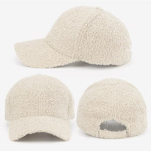 Casquette de baseball 6 panneaux en fausse fourrure d'agneau pour femme, style Teddy-Fleece, respirante/imperméable, personnalisable, chaude pour l'hiver, style Hip-Hop, <span class=keywords><strong>moins</strong></span> chère - Product Image 4