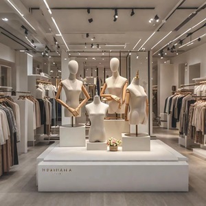 Высококачественный манекен для верхней части тела для женской одежды с дисплеем, манекен с регулируемой высотой - Product Image 2