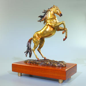 Ornamento in rame puro Tang Sancai cavallo fatto a mano in metallo per il soggiorno decorazione ufficio successo amanti del cavallo zodiaco - Product Image 2