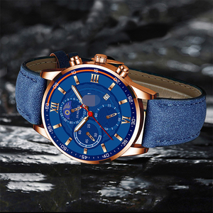 Đồng hồ Thạch Anh Dạ quang thời trang đơn giản mới đồng hồ da nam ba tay quay số lớn - Product Image 3