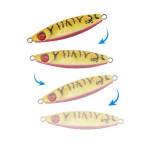 เหยื่อตกปลาไบโอนิกตะกั่วเหล็ก,40/60/80/100/120G เหยื่อติดลูกปัดเรืองแสงในตัวสำหรับอ่างล้างจาน - Product Image 6