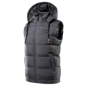 Veste chauffante haut de gamme en fibre de carbone avec capuche 65 ° Veste bomber chauffante électrique en tissu polyester thermiquement conducteur C Smart - Product Image 1