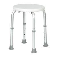 Chaise de douche pivotante réglable et détachable en aluminium pour personnes à mobilité réduite