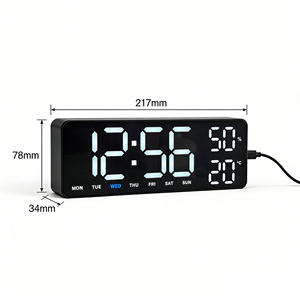 <span class=keywords><strong>Reloj</strong></span> Despertador Digital Electrónico LED de Pared al por Mayor con Pantalla de <span class=keywords><strong>Hora</strong></span>, Calendario, Horario de Verano y Temperatura/Humedad para el Hogar - Product Image 2
