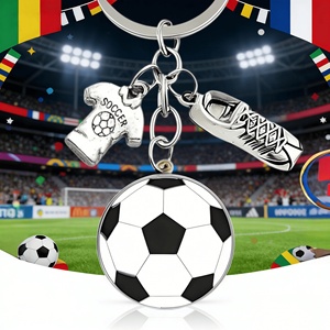 Juego de llaveros de fútbol de metal con LOGO personalizado, tarjeta de regalo y <span class=keywords><strong>bolsa</strong></span> para amantes del fútbol, hombres, mujeres, jugadores de fútbol y aficionados. - Product Image 3