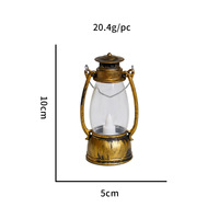 Mini lanterne en plastique, bougie LED sans flamme, lampe à vent, décoration de fête en plein air, lampe LED pour le camping, ornement de fête pour la maison