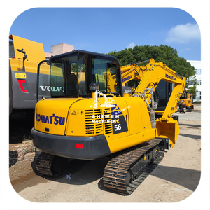 Excavatrice d'occasion Komatsu PC56 avec peinture d'origine, capacité de godet de 0,22 m³, pour la construction, certification CE EPA, en promotion, modèles PC35, PC58, PC70 - Product Image 1