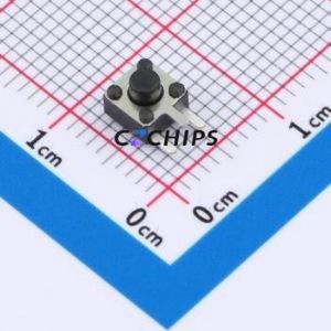 TSA45513-043D532DA Tactile Switch Bent Lead Through Hole-3P,4.5x4.5mm Switch Single Pole Single Throw Round Button 2.8N 4.5mm - Product Image 1