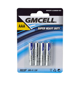 Pila Seca GMCELL de 1.5V, Económica, de Carbono Zinc No.7 AAA R03P UM4 para Electrodomésticos, Juguetes, Control Remoto y Herramientas Eléctricas - Product Image 2