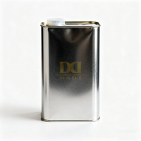 Bidon métallique carré hermétique de qualité alimentaire de 250 ml, 500 ml, 1,8 L, 2 L, 2,5 L, 3 L, 4 L, 5 L pour l'emballage d'huile d'olive liquide de qualité supérieure