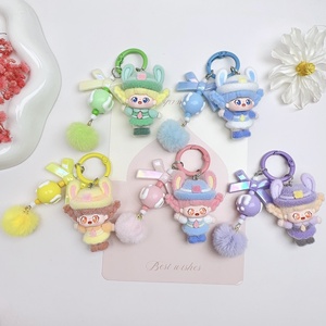 Cartoon Cute PVC Plush Doll Adorable Sweet Bunny Polie Plush Keychain Bag Pendant Live Streaming Trendy Toy