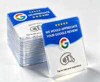 Support d'affichage NFC et QR Code pour avis Google avec message personnalisé, étanche, pour comptoir d'accueil, caisse et réception d'hôtel