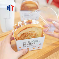 Nouveau design Boîte de poulet frit portable Boîte en carton pour sandwich à hamburger Boîtes d'emballage pour hamburger