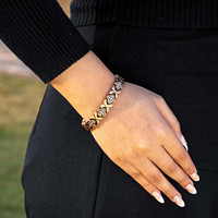 Bracelet magnétique en cuivre pur avec croix chrétienne, thérapie magnétique, soulagement de la douleur, réglable pour hommes et femmes, cadeau d'anniversaire