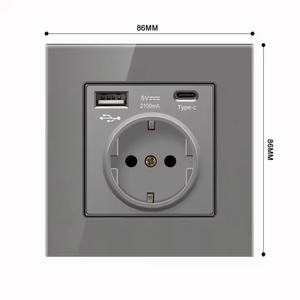 Điện USB bticino chuyển đổi clipsal Switched ổ cắm Đen điện wallplate tường thiết bị chuyển mạch và ổ cắm - Product Image 1
