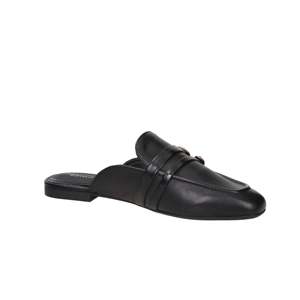 Mules pour femmes Tamaris, noires, taille 36, talon plat de 1 cm, en cuir, à enfiler - Product Image 2