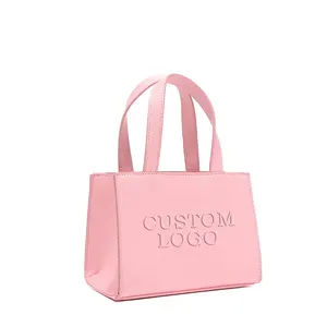 Vendita all'ingrosso vegan nero della borsa-Borse con Logo personalizzato borsa in pelle vegana Mini Protect borsa da donna nera borse da donna