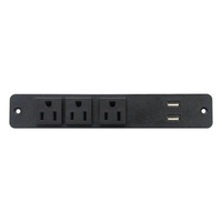 Multiprise de bureau standard US avec prises intégrées, idéale pour table de chevet, canapé, mobilier de bureau, multiprise USB avec protection contre les fuites