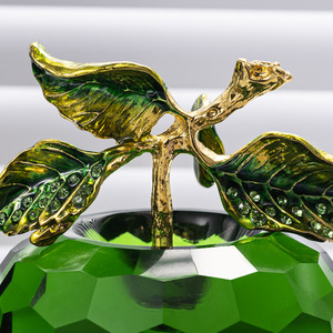 Ornement de Noël en cristal gravé en forme de pomme, boule et globe écologiques, design personnalisé, impression numérique, en stock, vente en gros - Product Image 4