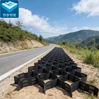 Géocell HDPE pour la stabilisation du gravier, allée de stationnement, accès aux routes, pavage perméable, renforcement du sol 100mm 150mm 200mm