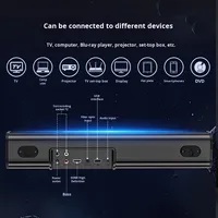 Barre de son transfrontalière pour système home cinéma, son panoramique surround, audio TV, Echo Wall 5.1, 4 haut-parleurs, métal